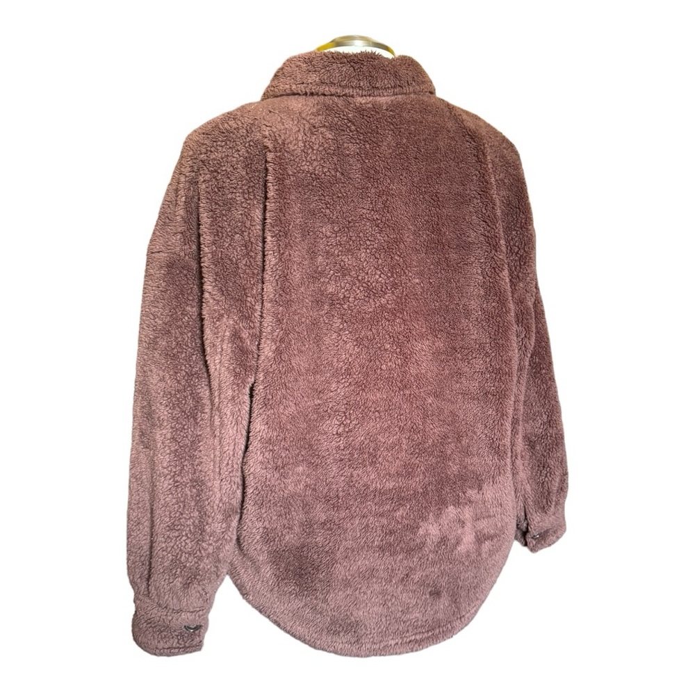 PacSun Homecoming Teddy Button Down Brown Jacket - Picture 6 of 14